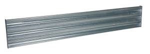 Vestil Galvanized Steel 3 Ribbed Bolt On Style Guard Rail - 89.875 In. Length - Gray