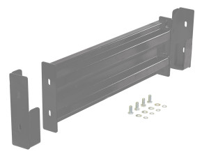 Vestil Steel 2 Ribbed Drop In Style Guard Rail - 30 In Length - Gray Semi Gloss