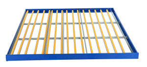 Vestil Steel Pallet Rack Gravity Flow Shelves - 96 In. x 96 In. - Blue