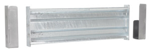 Vestil Galvanized Steel 2 Ribbed Drop In Style Guard Rail - 30 In Length - Gray