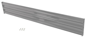 Vestil Steel 3 Ribbed Bolt On Style Guard Rail - 113.875 In. Length - Gray Semi Gloss