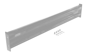 Vestil Steel 2 Ribbed Bolt On Style Guard Rail - 66 In. Length - Silver