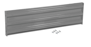 Vestil Steel 3 Ribbed Bolt On Style Guard Rail - 53.875 In. Length - Gray Semi Gloss