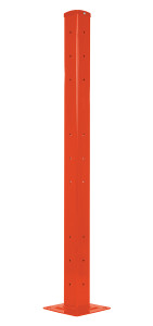 Vestil Steel Rigid Tube Post Drop In Style - 60 In. For 2 Ribbed Drop In Style Guard Rails - Orange