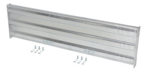 Vestil Galvanized Steel 3 Ribbed Bolt On Style Guard Rail - 53.875 In. Length - Gray