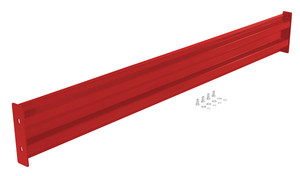 Vestil Steel 2 Ribbed Bolt On Style Guard Rail - 90 In. Length - Red