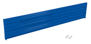 Vestil Steel 3 Ribbed Bolt On Style Guard Rail - 77.875 In. Length - Blue