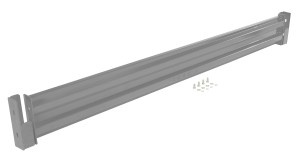 Vestil Steel 2 Ribbed Drop In Style Guard Rail - 114 In. Length - Gray Semi Gloss