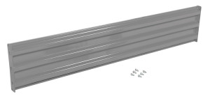 Vestil Steel 3 Ribbed Bolt On Style Guard Rail - 77.875 In. Length - Gray Semi Gloss