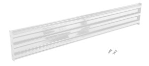 Vestil Steel 3 Ribbed Bolt On Style Guard Rail - 89.875 In. Length - White