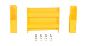 Vestil Steel 2 Ribbed Drop In Style Guard Rail - 12 In. Length - Yellow