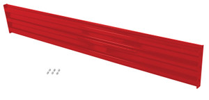 Vestil Steel 3 Ribbed Bolt On Style Guard Rail - 113.875 In. Length - Red