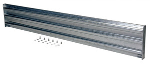 Vestil Galvanized Steel 3 Ribbed Bolt On Style Guard Rail - 77.875 In. Length - Gray