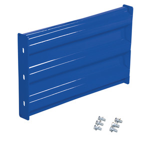 Vestil Steel 3 Ribbed Bolt On Style Guard Rail - 24 In. Length - Blue