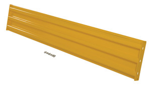 Vestil Steel 3 Ribbed Bolt On Style Guard Rail - 89.875 In. Length - Yellow