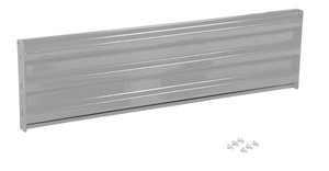 Vestil Steel 3 Ribbed Bolt On Style Guard Rail - 53.875 In. Length - Silver