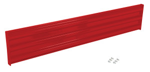 Vestil Steel 3 Ribbed Bolt On Style Guard Rail - 77.875 In. Length - Red