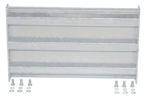 Vestil Galvanized Steel 3 Ribbed Bolt On Style Guard Rail - 24 In. Length - Gray