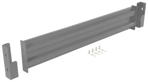 Vestil Steel 2 Ribbed Drop In Style Guard Rail - 54 In. Length - Gray Semi Gloss