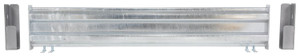 Vestil Galvanized Steel 2 Ribbed Drop In Style Guard Rail - 54 In. Length - Gray