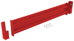 Vestil Steel 2 Ribbed Drop In Style Guard Rail - 54 In. Length - Red