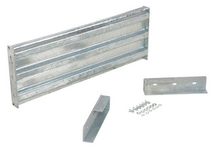 Vestil Galvanized Steel 3 Ribbed Drop In Style Guard Rail - 41.875 In. Length - Gray