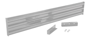 Vestil Steel 3 Ribbed Drop In Style Guard Rail - 101.875 In. Length - Silver