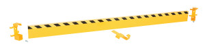 Vestil Steel Channel Guard Rail with Bracket - 113.875 In. Length - Yellow