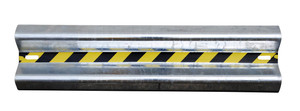 Vestil Galvanized Steel Straight Guard Rail - 48 In. Length - Gray