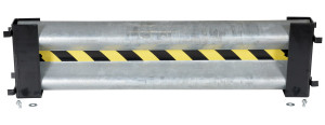Vestil Galvanized Steel Drop In Guard Rail - 2 Ribbed 48 In. Length - Gray
