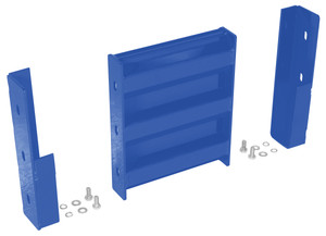 Vestil Steel 3 Ribbed Drop In Style Guard Rail - 12 In. Length - Blue