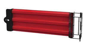 Vestil Steel Hinged Guard Rail - 41.875 In. Length 3 Ribbed Gate - Red