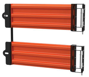 Vestil Steel 3 Ribbed Guard Rail Spring Gate - 41.875 In. Length - Orange
