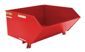 Vestil Steel Medium Duty Low Profile Self Dumping Hopper - 1 Cubic Yard 4000 lb - Red