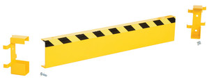 Vestil Steel Channel Guard Rail with Bracket - 41.875 In. Length - Yellow