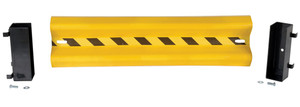Vestil Steel Drop In Guard Rail - 2 Ribbed 48 In. Length - Yellow