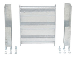 Vestil Galvanized Steel 3 Ribbed Drop In Style Guard Rail - 12 In. Length - Gray