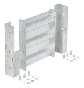 Vestil Galvanized Steel 3 Ribbed Drop In Style Guard Rail - 12 In. Length - Gray