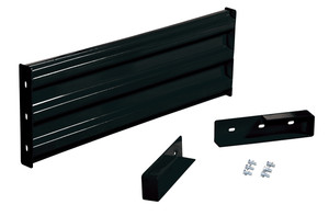 Vestil Steel 3 Ribbed Drop In Style Guard Rail - 29.875 In Length - Black