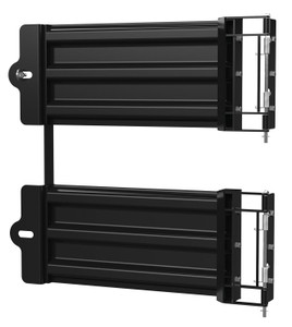 Vestil Steel 3 Ribbed Guard Rail Spring Gate - 29.875 In Length - Black