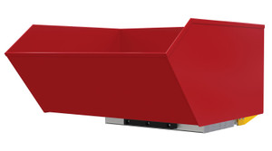 Vestil Steel Light Duty Bump and Dump Hopper - 1 Cubic Yard 2,000 lb - Blue Soda Red