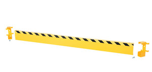 Vestil Steel Channel Guard Rail with Bracket - 89.875 In. Length - Yellow