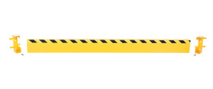 Vestil Steel Channel Guard Rail with Bracket - 89.875 In. Length - Yellow
