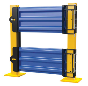 Vestil Steel 3 Ribbed Guard Rail Spring Gate - 29.875 In Length - Blue