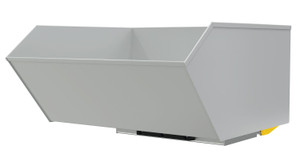 Vestil Steel Medium Duty Bump and Dump Hopper - 1 Cubic Yard 4,000 lb - Machine Gray
