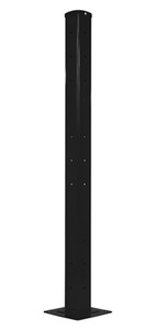 Vestil Steel Rigid Tube Post Bolt On Style - 60 In. For 3 Ribbed Bolt On Style Guard Rails - Black