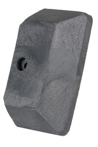 Vestil Plastic End Cap For Guard Rail System - Gray
