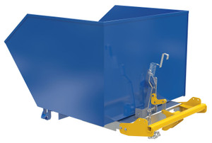 Vestil Steel Heavy Duty Bump and Dump Hopper - 1-1/2 Cubic Yard 6,000 lb - Blue