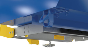 Vestil Steel Heavy Duty Bump and Dump Hopper - 1-1/2 Cubic Yard 6,000 lb - Blue