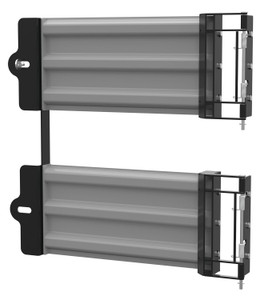 Vestil Steel 3 Ribbed Guard Rail Spring Gate - 29.875 In Length - Gray Semi Gloss
